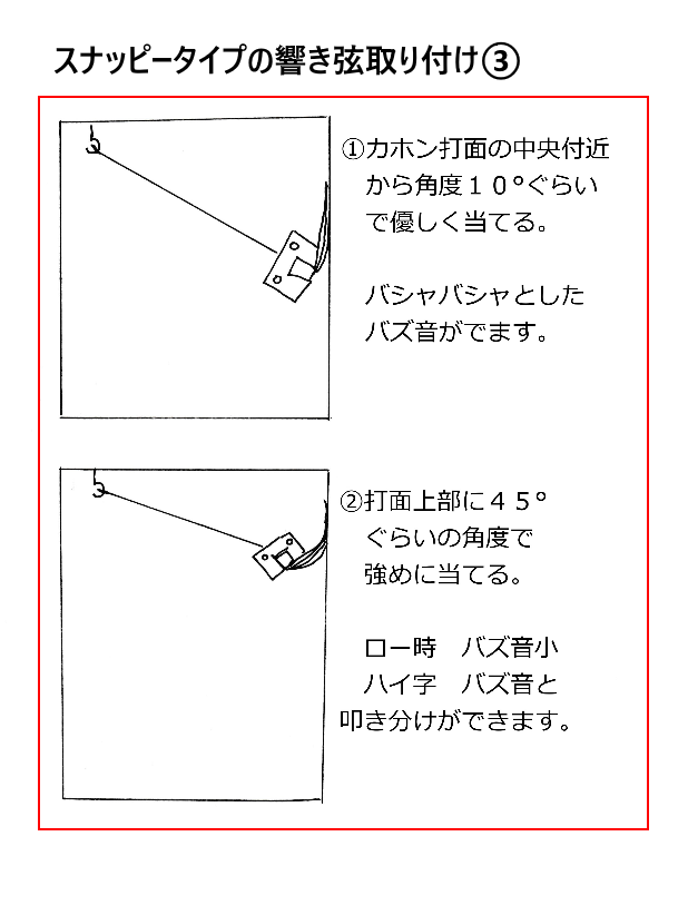 失敗しないカホンの響き弦の付け方とコツ スナッピー編 | カホンの 